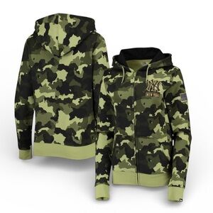 NEW YORK YANKEES camo zip up hoodie armed forces